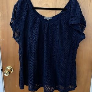 Lace short sleeve shirt